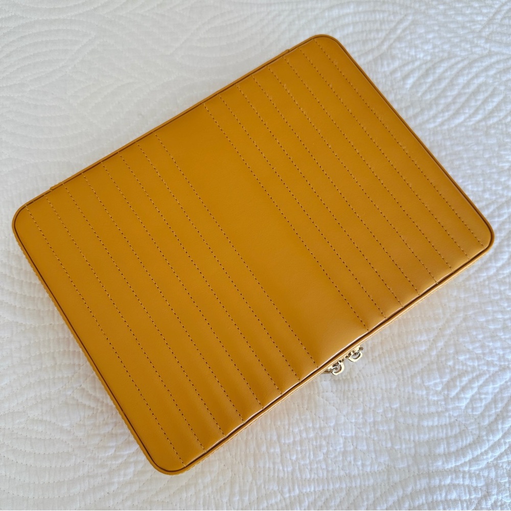 Wolf Designs Maria Large Zip Case in Mustard - Picture 12 of 13